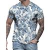New Summer Men's Fashion T-shirt Personality Ling-shaped Red A Printed Men's T-shirt Top