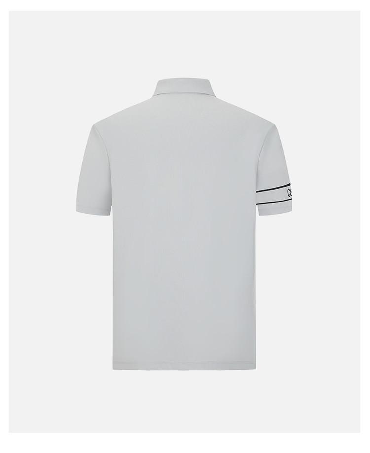 Classic and versatile letter logo: comfortable and breathable men's short sleeved polo shirt for spring and summer