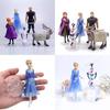 Delightful 5pcs Snow Queen Anna Elsa Frozen 2 Olaf Sven Kristoff Doll Figures For Kids