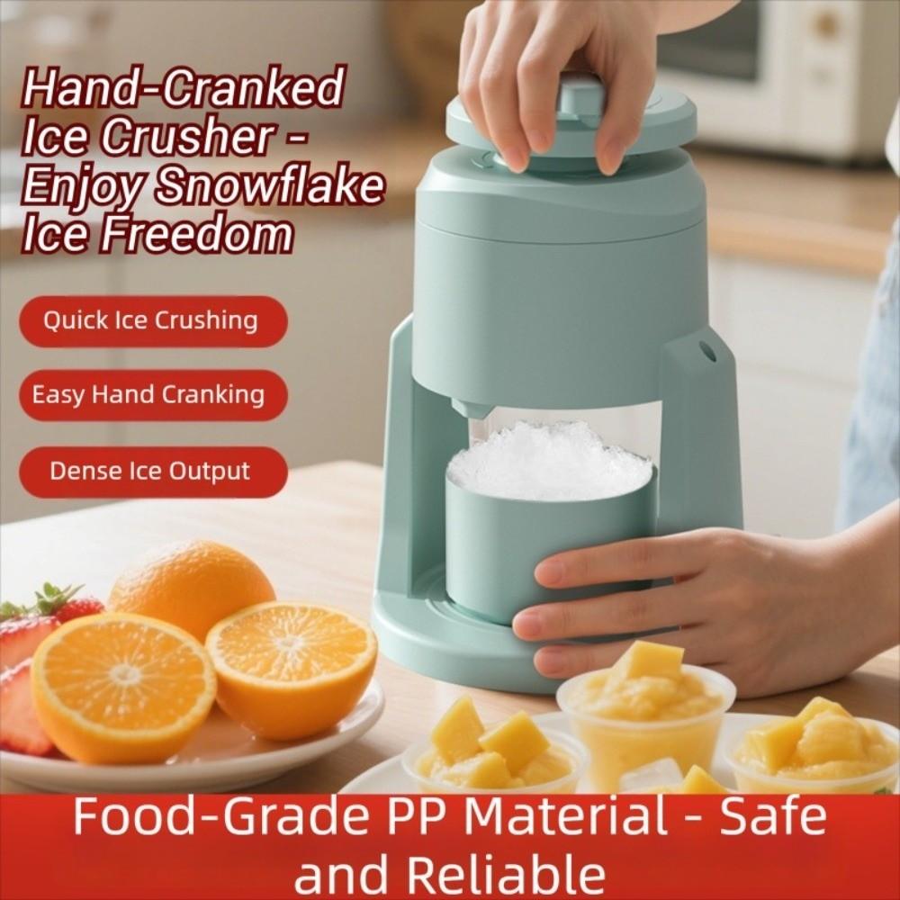 Compact Manual Shaved Ice Machine Portable Ice Slush Machine Labor-Saving Ice Crusher for Home
