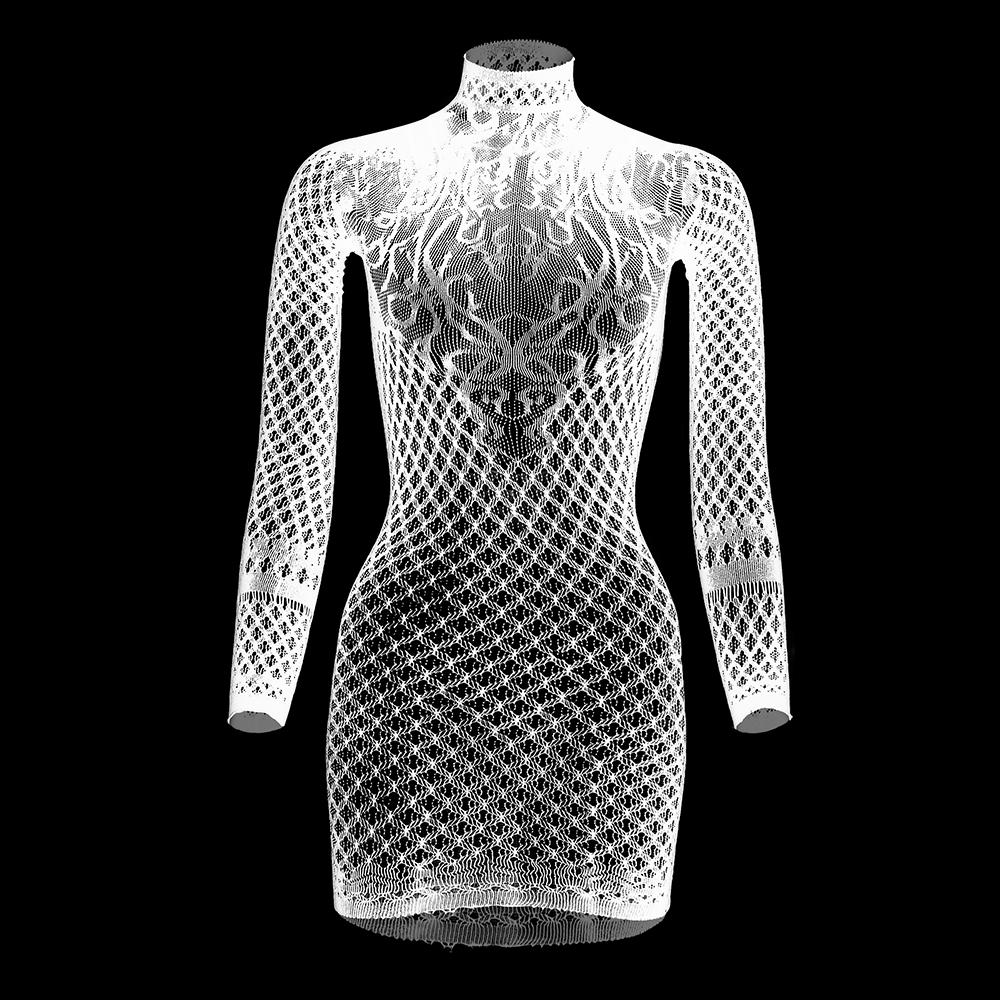 Дамы Сексуальное сетчатое мини-платье в сетку Цельные платья Боди Женское белье Женское прозрачное платье с открытой спиной Нижнее белье Сексуальные костюмы размера плюс