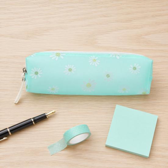 Flower Pencil Case, Large Capacity PVC Pen Pouch, Waterproof Stationery Bag for Students, School Supplies Organizer