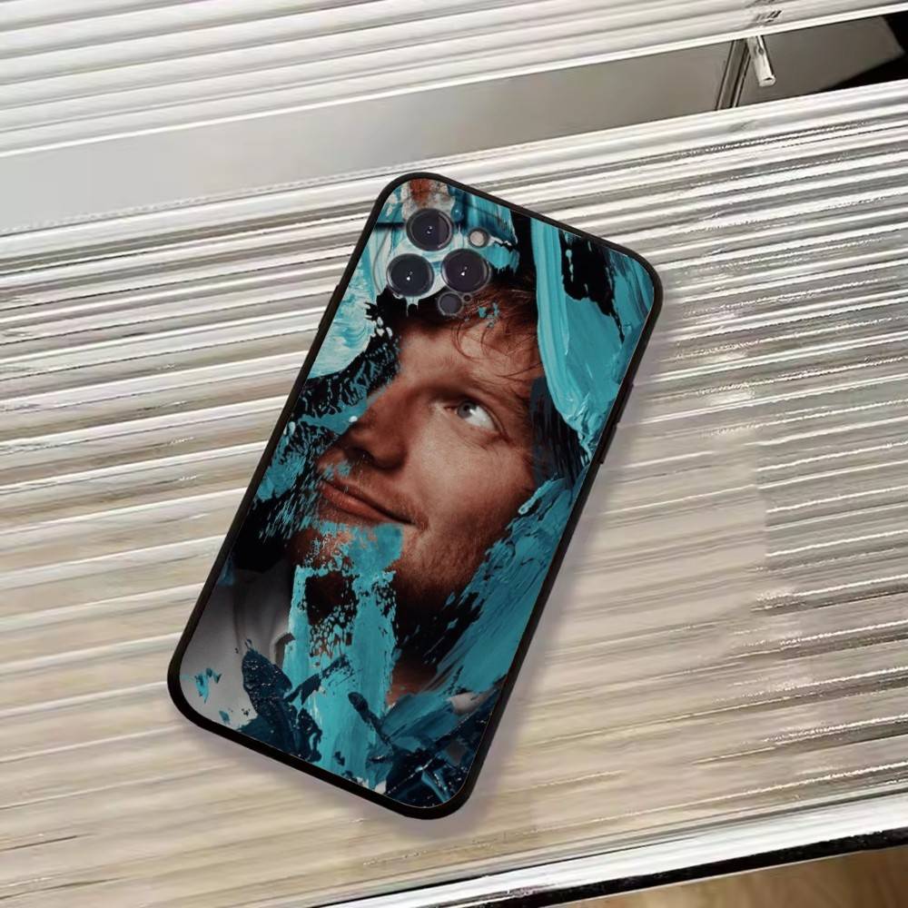 Чехол для телефона с изображением Эда Ширана для iPhone 17,16,15,14,13,12,11 Plus,Pro Max,XS,Мягкий черный чехол