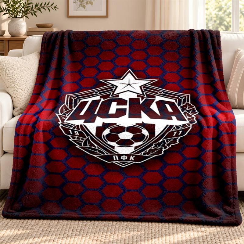 CSKA Moscow blanket Flannel Blanket Soft Cozy Plush Throw for Sofa Bed Lightweight Home Decoration Outdoor camping