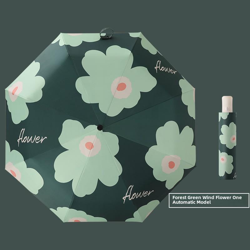 Компактный автоматический зонт от солнца и дождя с защитой от ультрафиолета