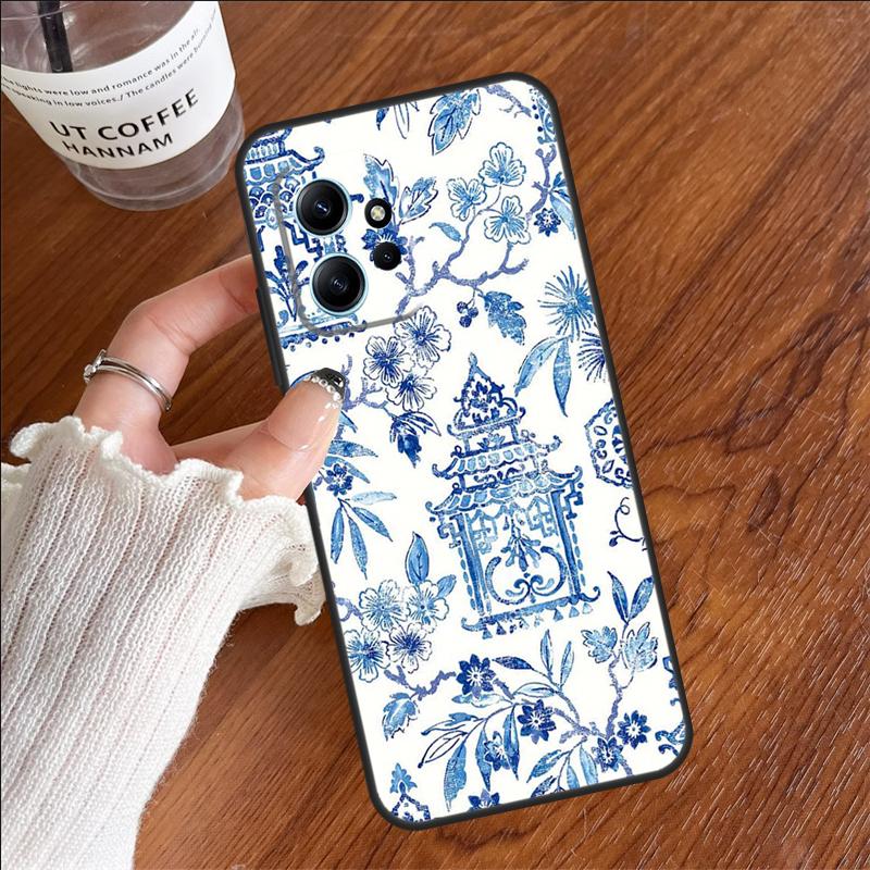 Чехол из сине-белого фарфора для Xiaomi Redmi 14C 13C 10C 12C Redmi Note 14 Pro 13 12 11 9 10 9S 10S 11S 12S