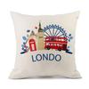 British Style Cushion Cover England London Sofa Car Decorative Pillowcase Cotton And Linen Home Decor Pillow Funda De Almohada