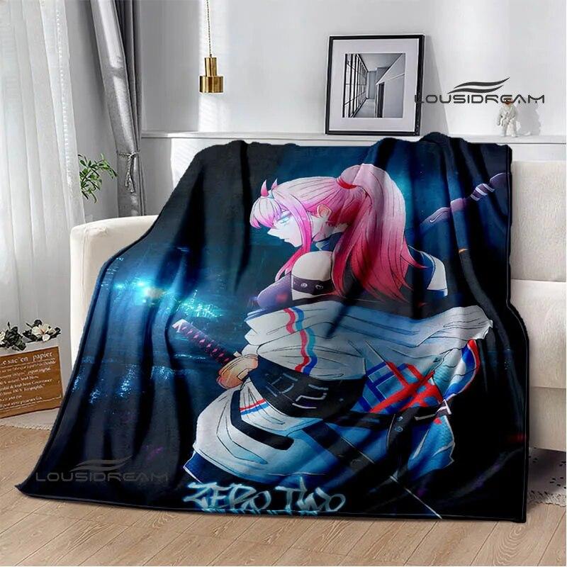 Одеяло «ДАРЛИНГ во Франксе» с героями мультфильмов, фланелевое теплое одеяло, мягкое и удобное одеяло, одеяло для пикника, подкладка для кровати, подарок на день рождения