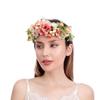 Головной убор-гирлянда с имитацией цветка, регулируемая повязка на голову для женщин, аксессуары для волос, женские свадебные гирлянды, праздничный реквизит для фотосессии