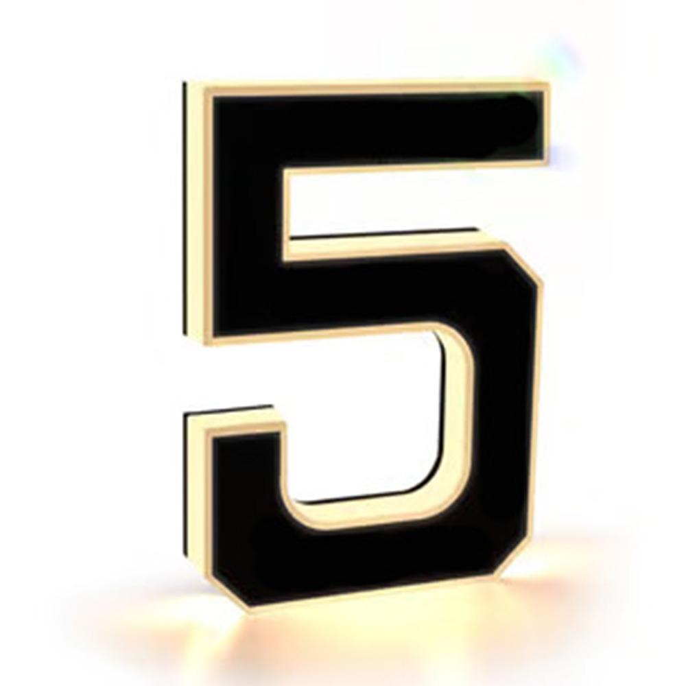 0-9 A-B Illuminated House Number Sign 12V Power Home Wall Decor Decor LED Address Sign Home Wall