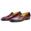 Fashion Men's Loafers Slip On Shoes Red Purple Mixed Elgant Penny Casual Footwear Driving Loafers Casual Penny Shoes for Men Best Gift