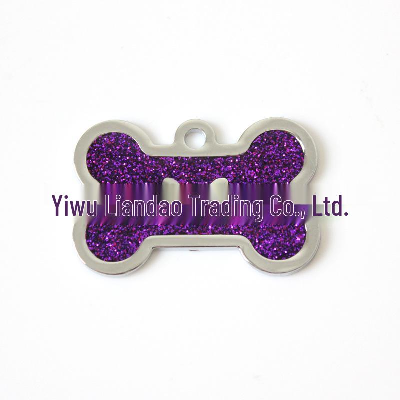 HC535 10-цветный блестящий металлический кулон-жетон для питомца в форме косточки