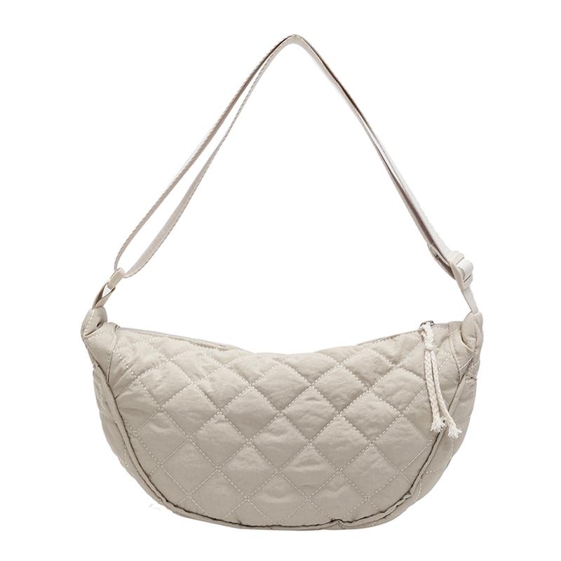 Женская сумка через плечо большой емкости, ромбовидная сумка через плечо, однотонная сумка-хобо