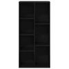 Bookshelf Black Oak Look 50 x 25 x 102 cm