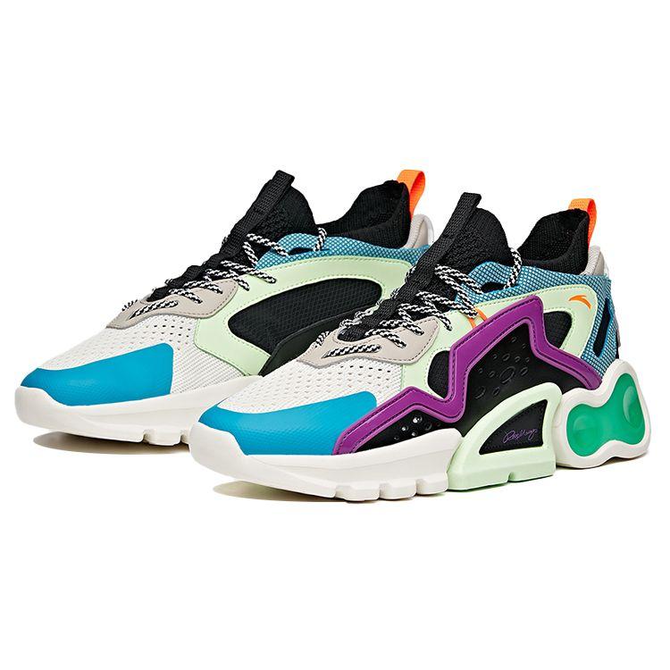 Anta Wormhole X Factor Fabric Synthetic Leather Shock Absorbing Non-Slip Wear-Resistant Breathable Mid-Top Sports Casual Shoes 112038801-3