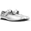 Туфли на плоской подошве Mary Jane CASI MYRA K201629 см [Camper] женские Silver_T100 25.0