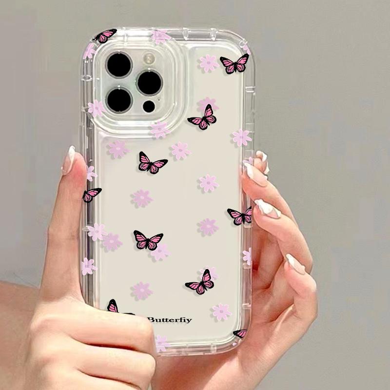 Чехол для телефона Flower для iPhone 16 Pro Max, чехол для iPhone 11 14 13 12 15 Pro Max 8 7 Plus XR XS X SE, прозрачный противоударный чехол