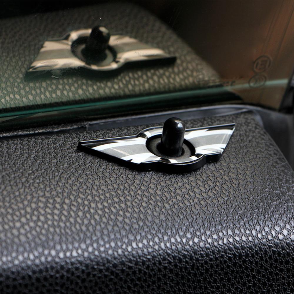 Car Interior Door Pin Lock Wing Emblem Badge Sticker For Mini Cooper Clubman S R50 R53 R55 R56 F54 F55 F56 F60 Countryman