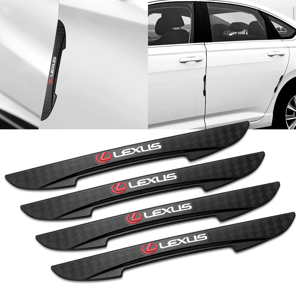 4Pcs Car Door Edge Protection Strips Stickers Anti-collision Scratch Decals For Lexus LS LC IS350 ES300 GS350 CT200h GX460 NX300