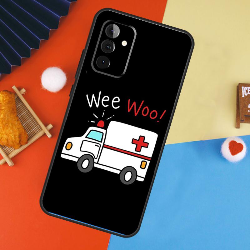 Чехол для Samsung Galaxy A13 A23 A33 A53 A15 A25 A35 A55 A51 A71 A12 A32 A52 A14 A34 A54 с надписью EMT EMS Ambulance