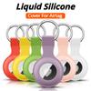 Cover for Apple Airtags Case Liquid Silicone Protective Shell Tracker Accessories Anti-scratch Sleeve Keychain Air Tag Case