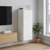 Wall Mounted Cabinet White 33 x 34.5 x 90 cm Particleboard