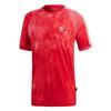 Adidas Оригинальная толстовка Pharrell Williams Hu Holi Scarlet в полоску, удобная футболка с коротким рукавом, мужские топы CW9101