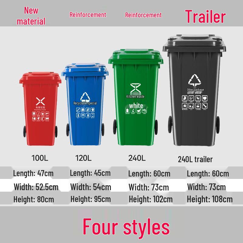 Ally Outdoor 80L Commercial Trash Can with Lid