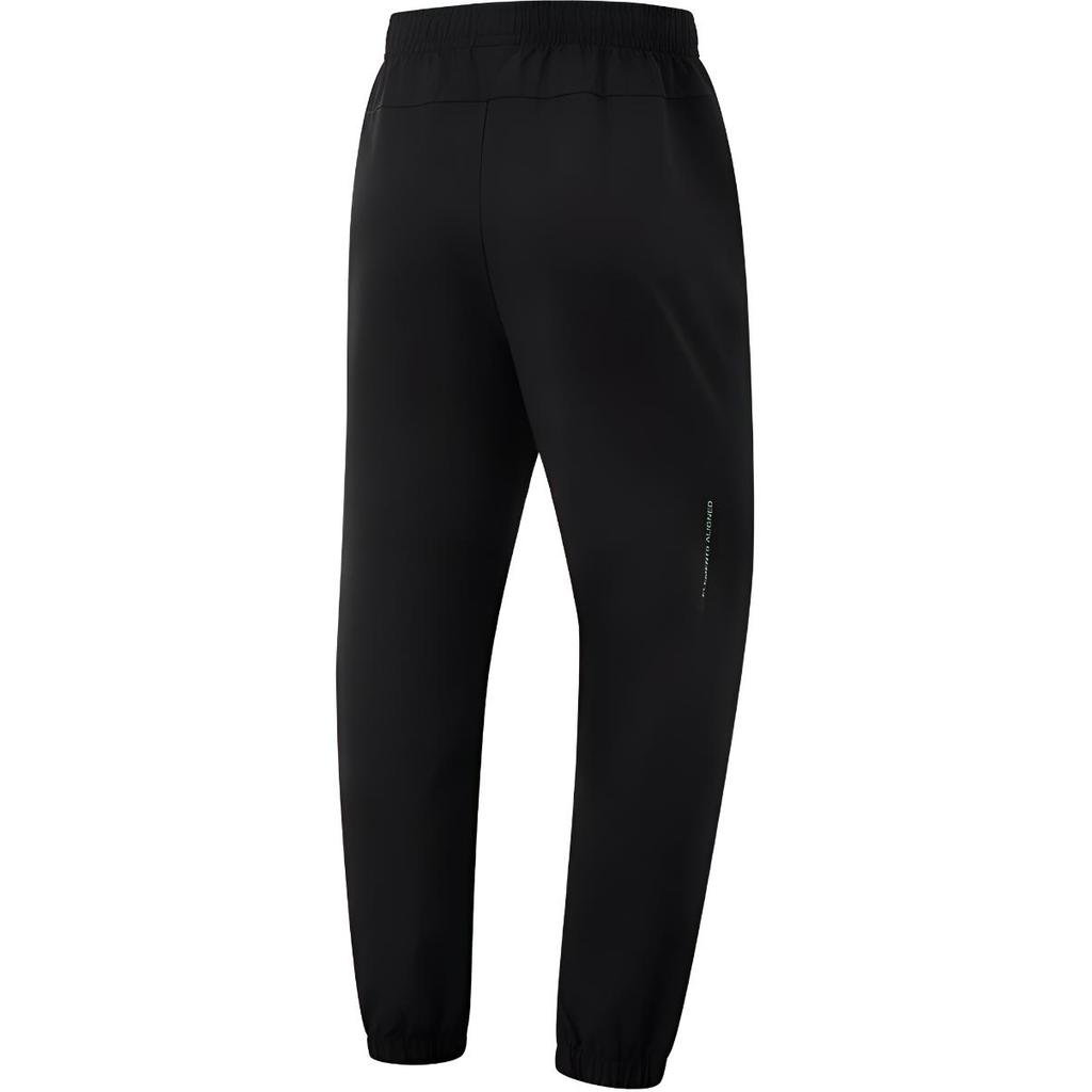 Мужские спортивные брюки Li Ning Fitness Series, однотонные, со средней талией, удобные, дышащие, с манжетами, длинные, черные, AYKU521-1
