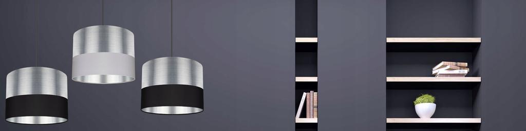 Hanging ceiling lamp with chrome lampshade, LED