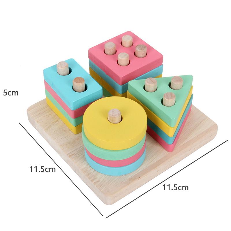 Деревянные пазлы Детские игрушки Монтессори Графический мультяшный красочный Раннее развитие Обучающая игрушка Пазл в форме животного