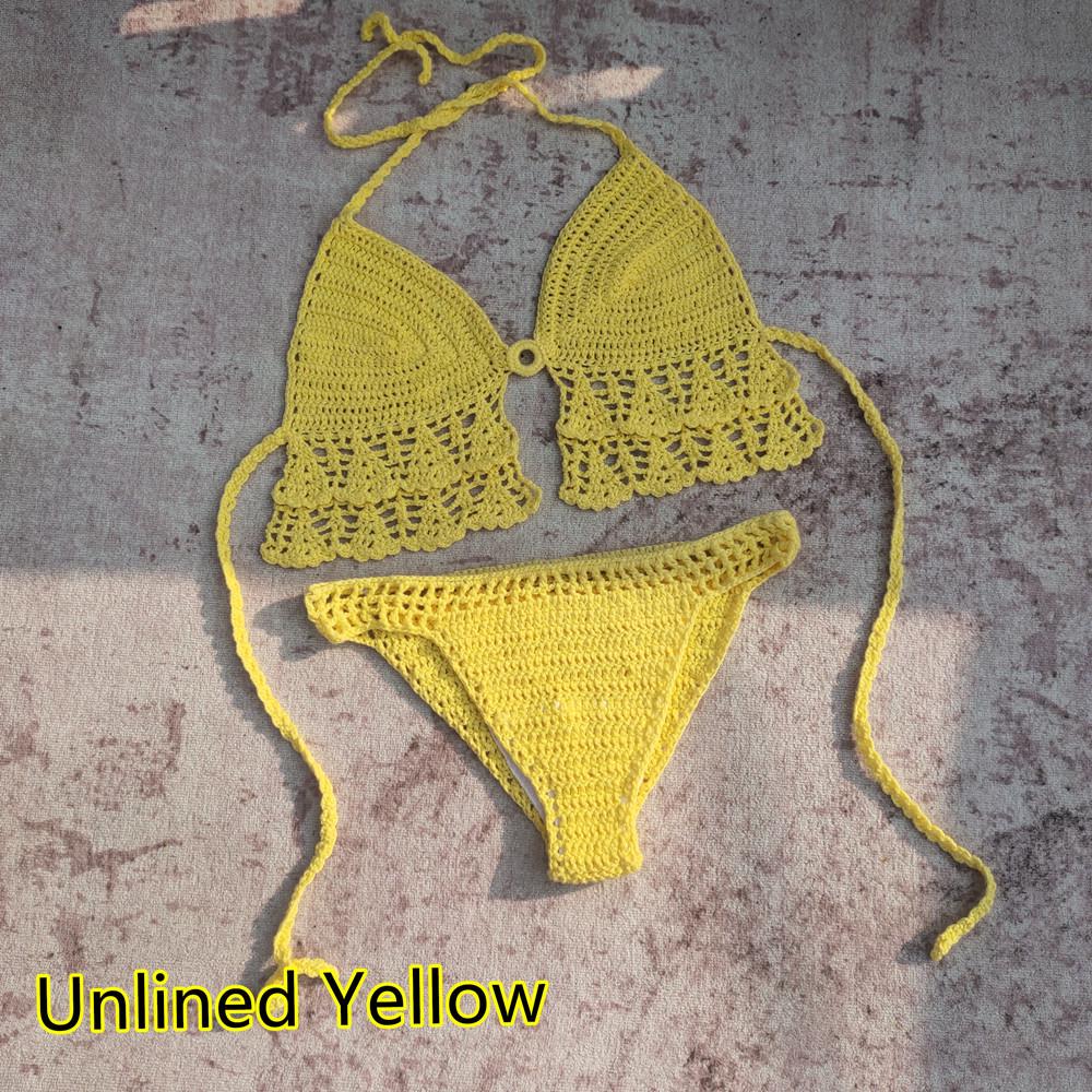 Handmade Crochet Bikini Top with Chest Pads