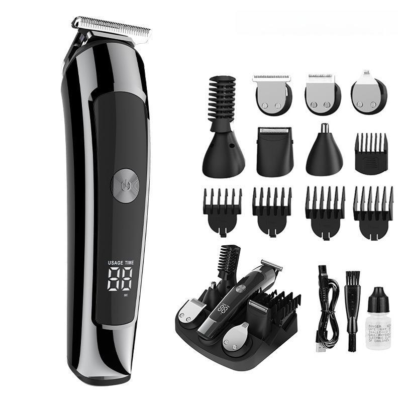 Multifunctional Electric Hair Clipper Set: Water-Washable, 6-in-1 Household Hair Salon Tool for Carving and Styling