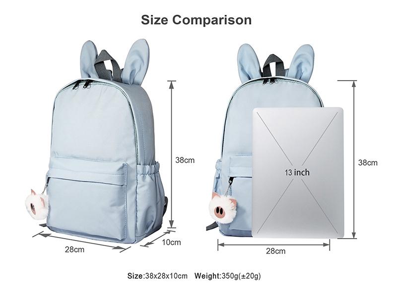 Cute Capybara Backpack for Girls Boys Teenager Children Rucksack Animal Capybara School Bags Travel Rabbit Ears Backpacks