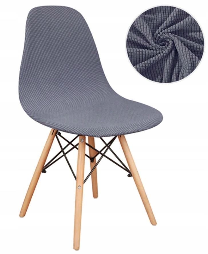 Scandinavian Chair Cover Grey Jacquard