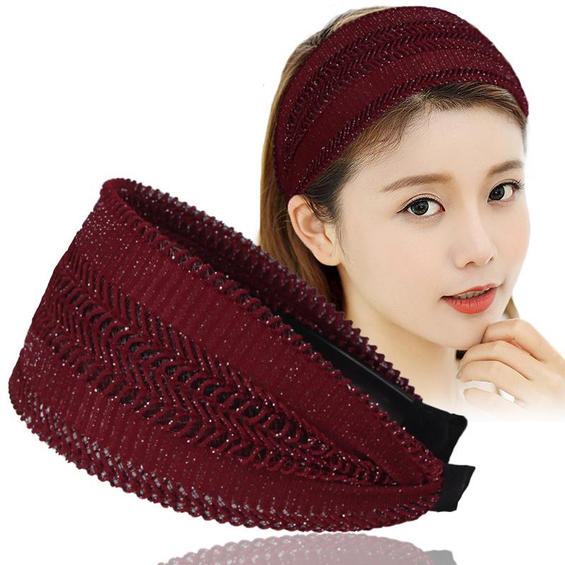 Non-Slip Wide-Brimmed Headband with Teeth for Women – Breathable, Simple Bangs Style