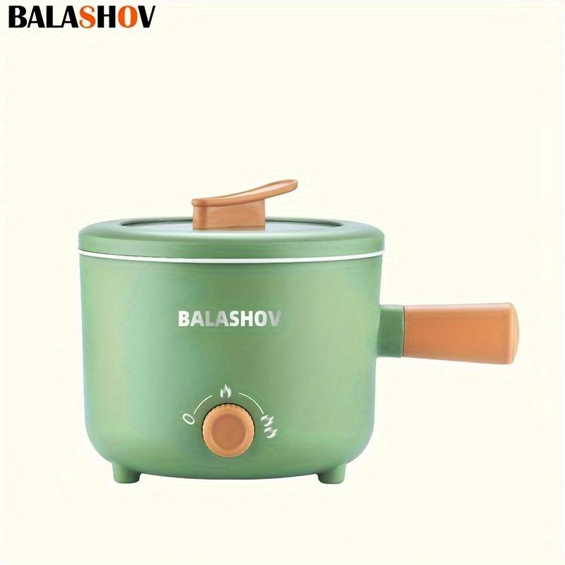 Электрокастрюля с антипригарным покрытием и решеткой для приготовления на пару, портативная мини-кастрюля для быстрого приготовления рамена, регулируемый источник питания, вок с антипригарным покрытием, для готовки