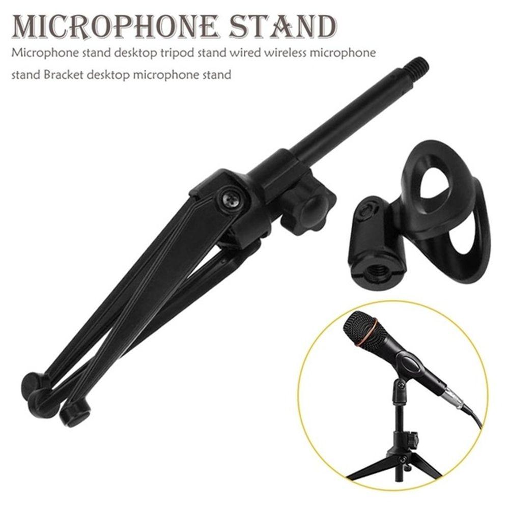 Desktop Durable Live Broadcast Microphone Stand Mic Clip Standing Rack Holder Tripod