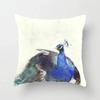 Colorful Peacock Feathers  Birds Pillow Covers Pattern Cushion Cover Suitable For Sofa Bedroom Car Pillow Cover