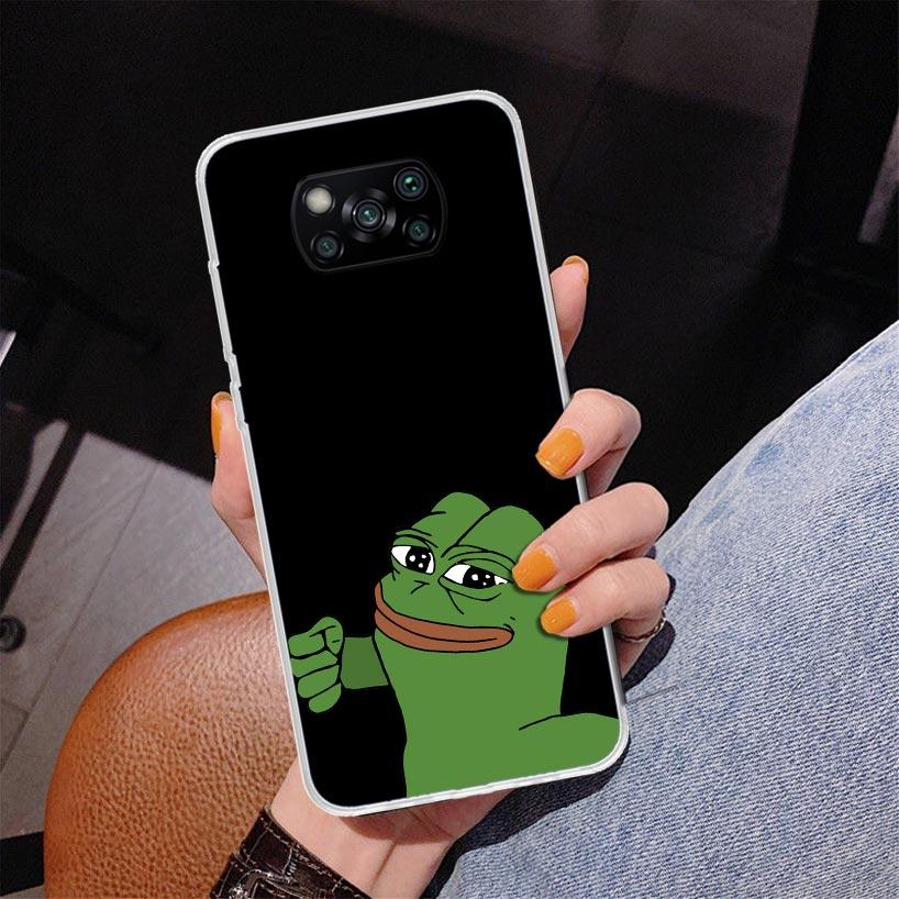 Cute Frogs Party Sad Pepe Phone Case For Xiaomi Poco X7 X6 X5 Pro F7 Ultra Redmi 15C 15 13C 13 12C 12 10 10A 10C 9 9A 9C 9T Cove