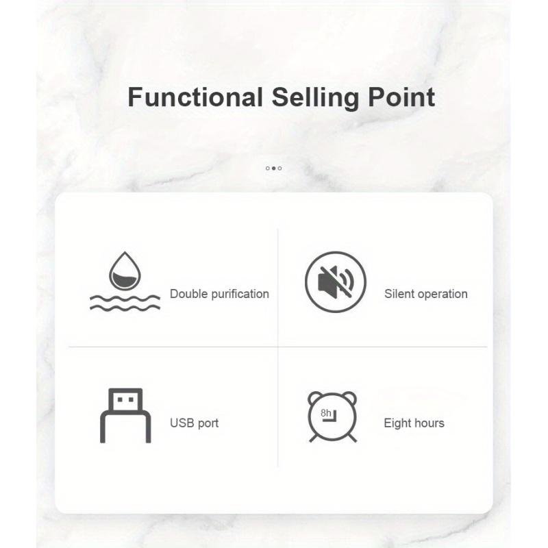 Портативный увлажнитель тумана, Маленький прохладный увлажнитель тумана, Маленький автомобильный увлажнитель, Супер тихий увлажнитель