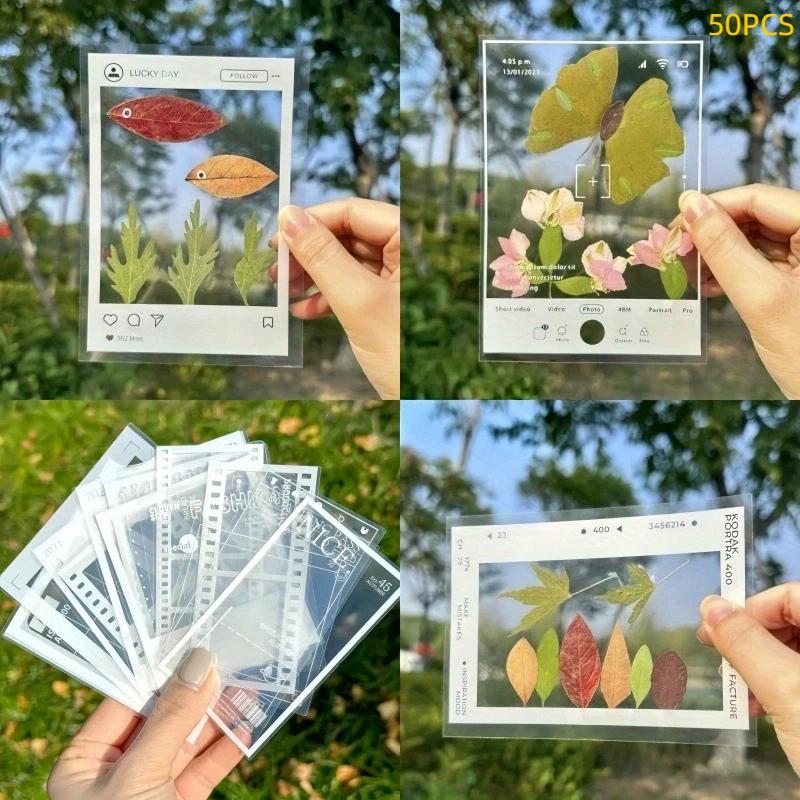 DIY Прозрачные закладки для образцов Пластиковая рамка для засушенных листьев, цветов, засушенных цветов, Гербарий, Журнал, Скрапбукинг