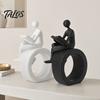 3D-печатная фигурка читающего Талоса, абстрактная статуэтка читателя для домашнего декора, современная минималистичная скульптура, украшение для книжной полки, стола, офиса