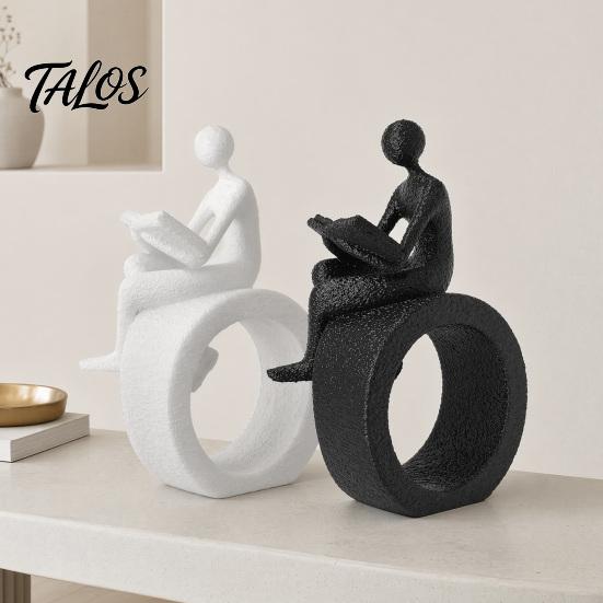 3D-печатная фигурка читающего Талоса, абстрактная статуэтка читателя для домашнего декора, современная минималистичная скульптура, украшение для книжной полки, стола, офиса