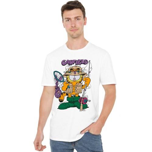 Garfield Unisex Adult FIshing Cotton Regular Short-Sleeved T-Shirt