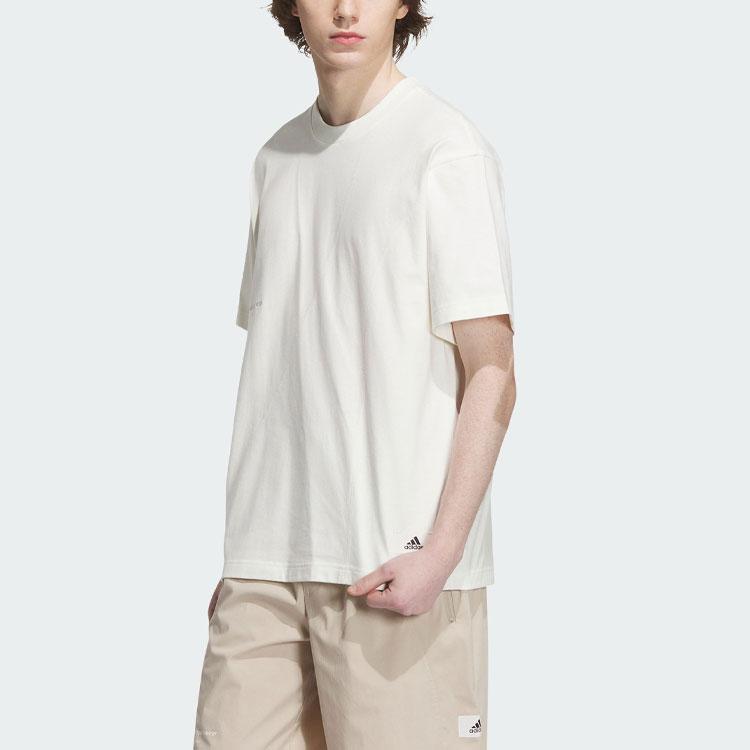 adidas Спортивная футболка с рисунком Lounge унисекс, топы Han-Jade-White IP4979
