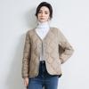 Lightweight Down Cotton Jacket Women's Short Slim-fit Liner Fashion Rhombic Casual All-match Jacket