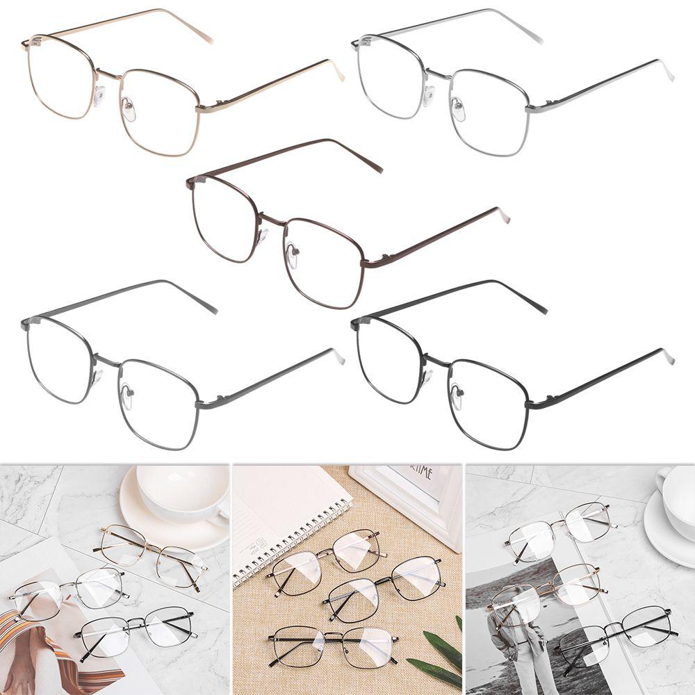 New Fashion Portable Metal Square Glasses Spectacles Optical Glasses Eyeglasses Frame