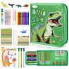Drawing Coloring Marker Art Coloring and Drawing Dinosaur Pencil Art Supplies Kit for Stationery Colored Great Birthday Gift for Kids