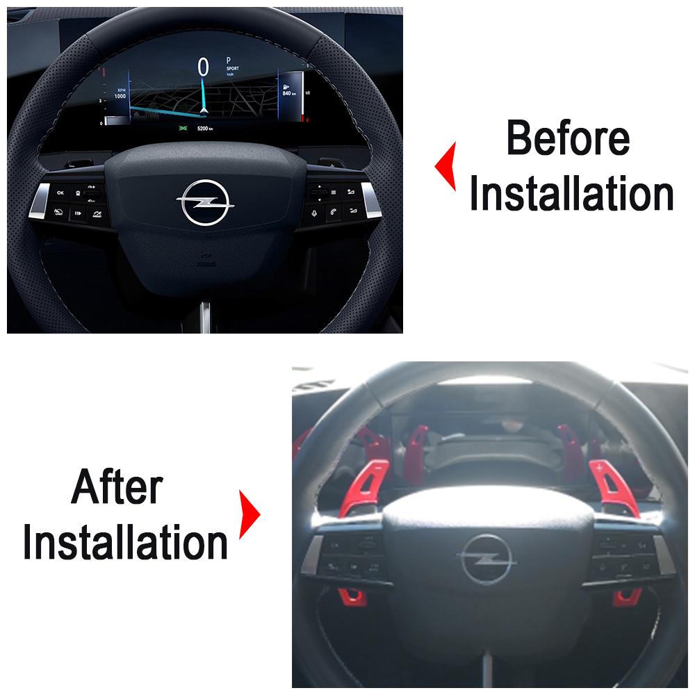 czxkqr1 For Opel Vauxhall Astra L 2022-2025, Combo/Zafira/Vivaro 2024 Car Steering Wheel Shift Paddle DSG Extension Stickers Accessories